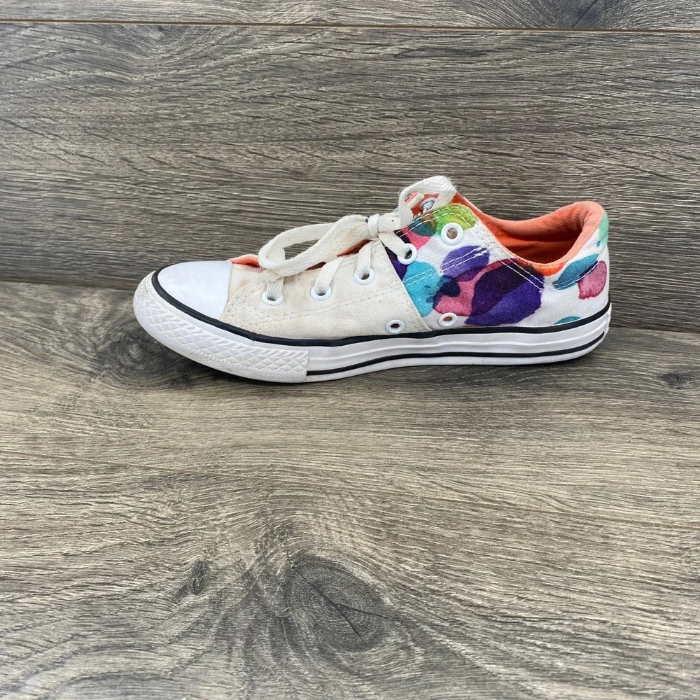 Converse Chuck Taylor All Star Junior 2 White Multi Watercolor Polka Dot Low Top